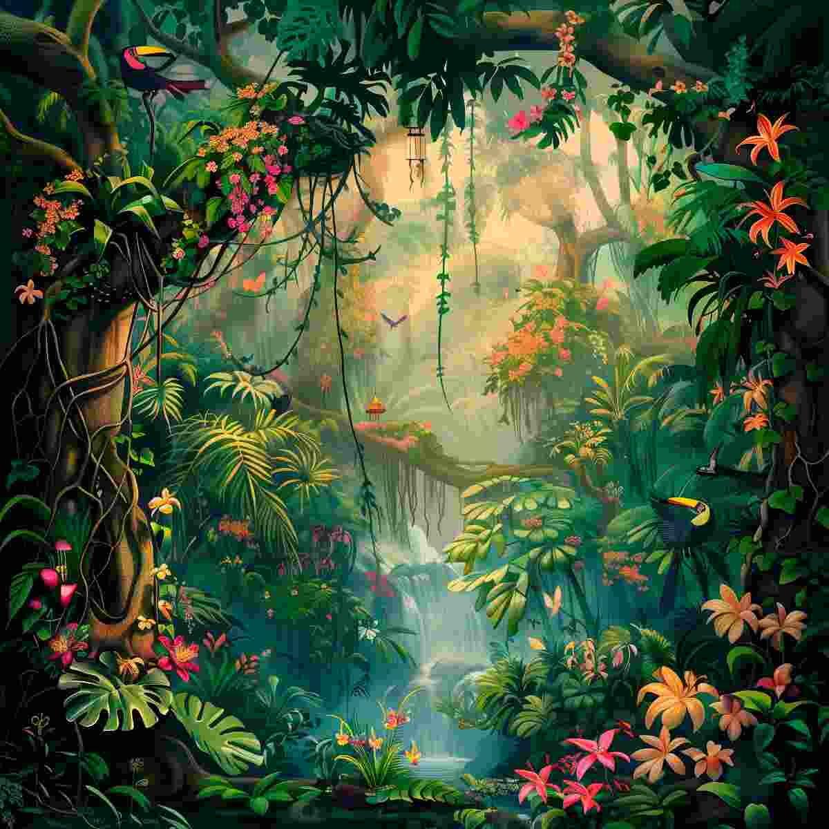 forest shower curtain